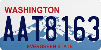 WA license plate AAT8163