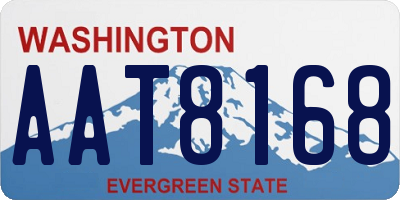 WA license plate AAT8168