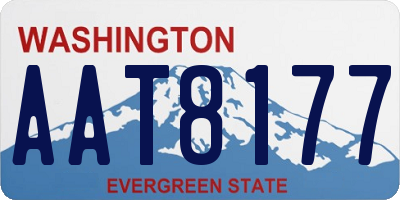 WA license plate AAT8177