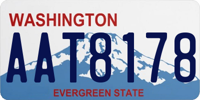 WA license plate AAT8178