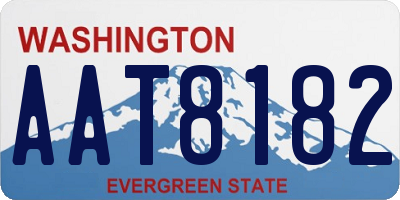 WA license plate AAT8182