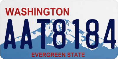 WA license plate AAT8184
