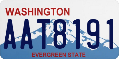 WA license plate AAT8191