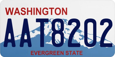 WA license plate AAT8202