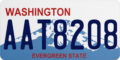 WA license plate AAT8208