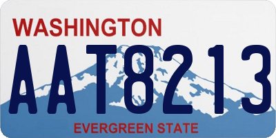 WA license plate AAT8213