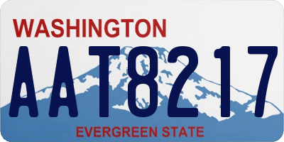 WA license plate AAT8217