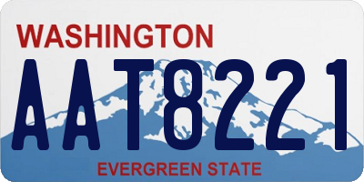 WA license plate AAT8221