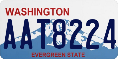 WA license plate AAT8224