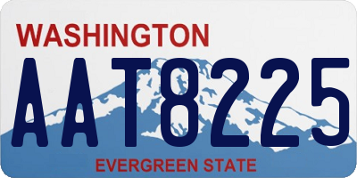 WA license plate AAT8225