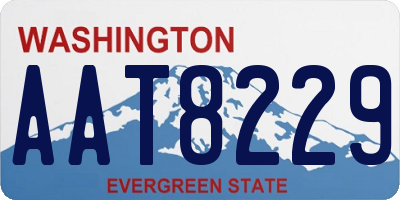 WA license plate AAT8229