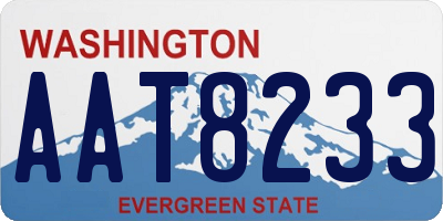 WA license plate AAT8233