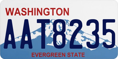WA license plate AAT8235
