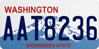 WA license plate AAT8236