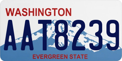 WA license plate AAT8239