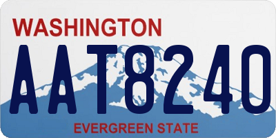 WA license plate AAT8240