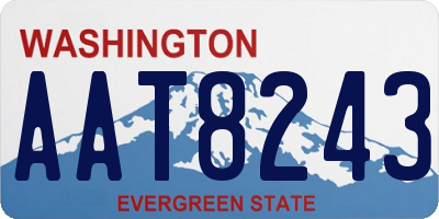 WA license plate AAT8243