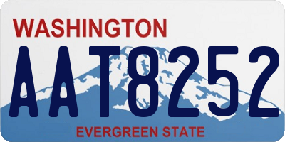WA license plate AAT8252