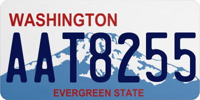 WA license plate AAT8255
