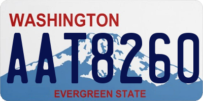 WA license plate AAT8260