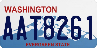 WA license plate AAT8261
