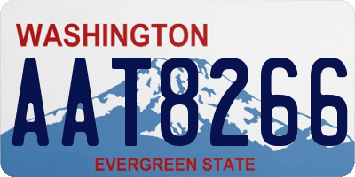 WA license plate AAT8266