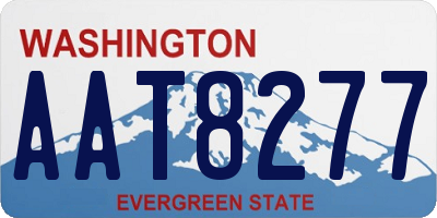 WA license plate AAT8277