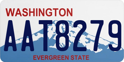 WA license plate AAT8279
