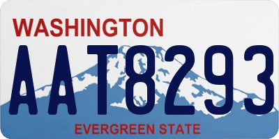 WA license plate AAT8293