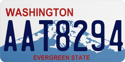 WA license plate AAT8294