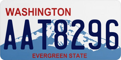 WA license plate AAT8296