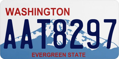 WA license plate AAT8297