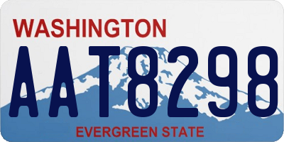 WA license plate AAT8298