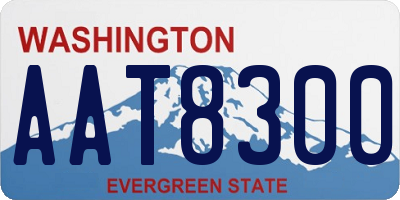 WA license plate AAT8300