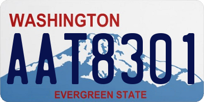 WA license plate AAT8301