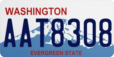 WA license plate AAT8308