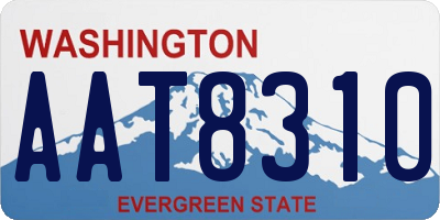 WA license plate AAT8310