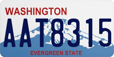 WA license plate AAT8315