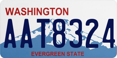 WA license plate AAT8324