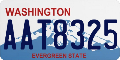 WA license plate AAT8325