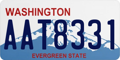 WA license plate AAT8331