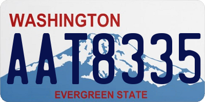 WA license plate AAT8335
