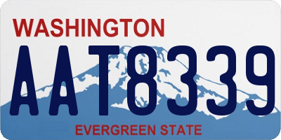 WA license plate AAT8339