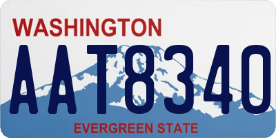 WA license plate AAT8340