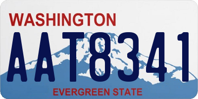WA license plate AAT8341