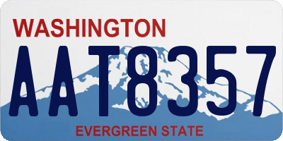 WA license plate AAT8357