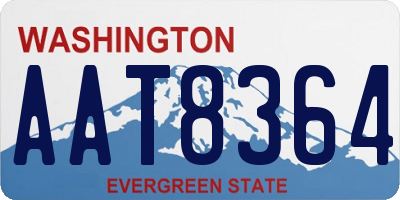 WA license plate AAT8364