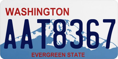 WA license plate AAT8367