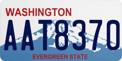 WA license plate AAT8370