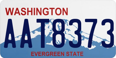 WA license plate AAT8373